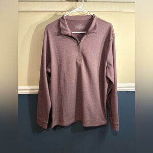 Men’s Vineyard Vines Maroon Quarter-Zip Pullover, Size Medium